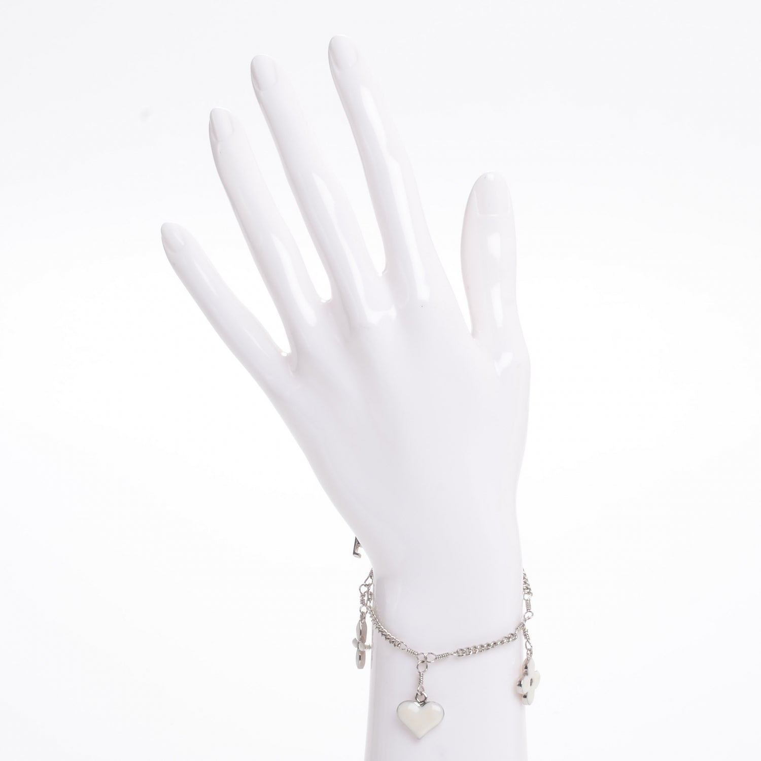 Louis Vuitton Sweet Monogram Charm Bracelet White Silver 2 of 4