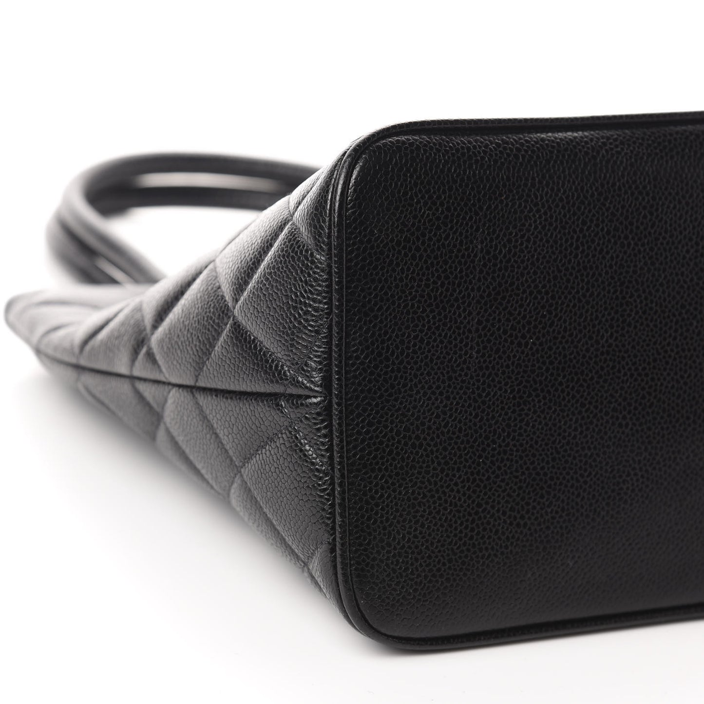 Caviar Quilted Medallion Tote Black