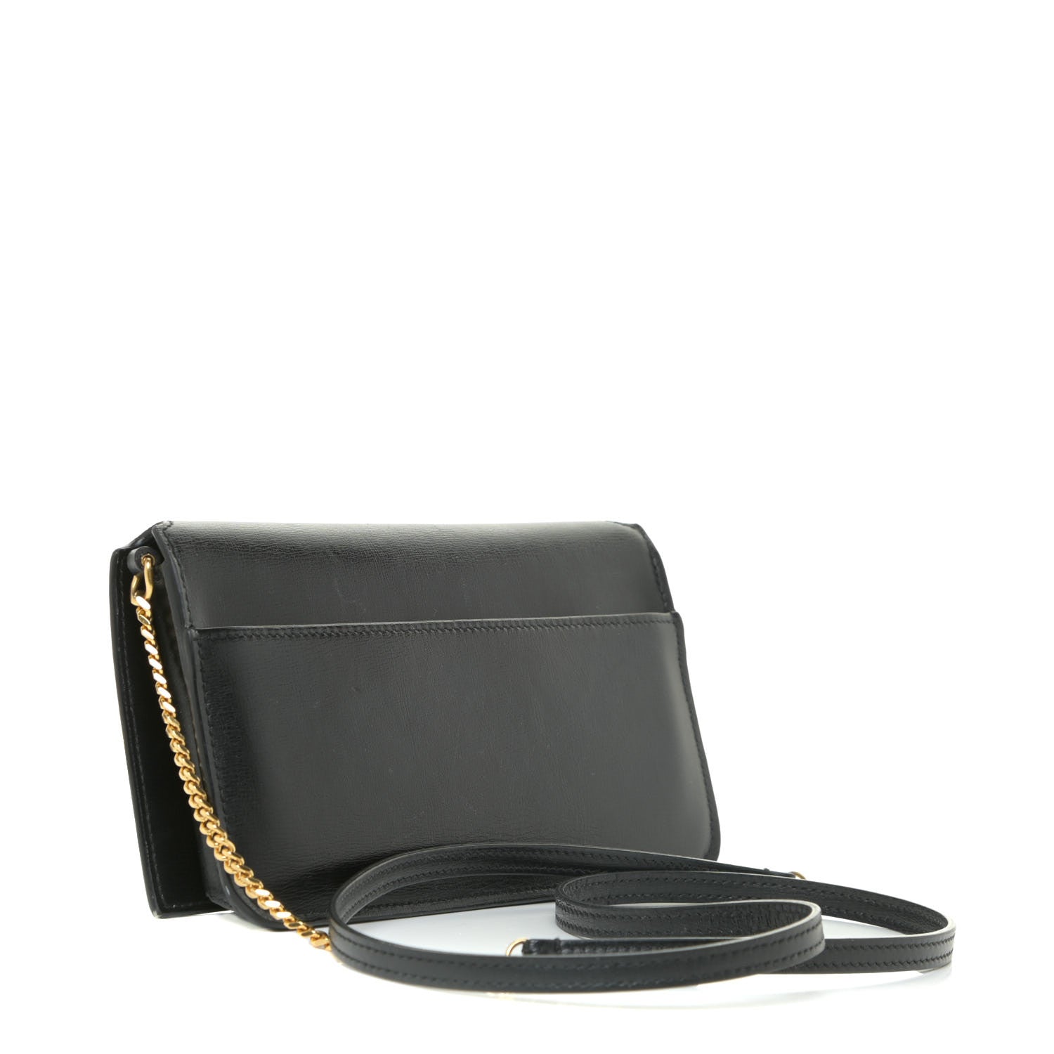 Saint Laurent Smooth Calfskin Monogram Phone Holder Crossbody Black 3 of 23