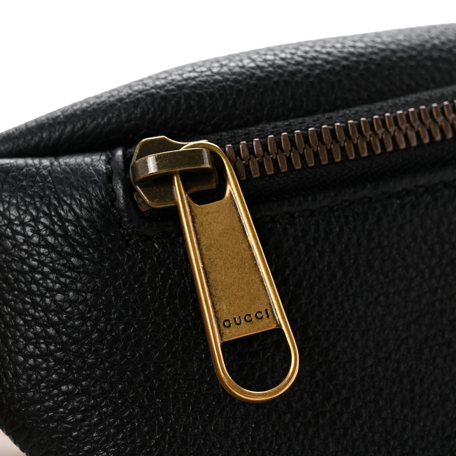 Gucci Grained Calfskin Small Logo Belt Bag Black 10 of 11