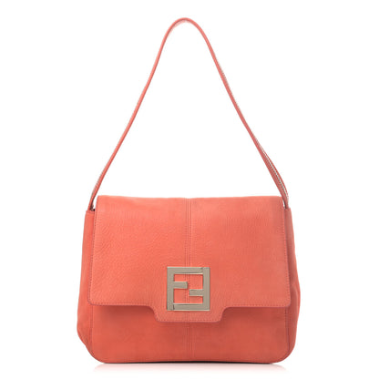 Fendi Metallic Nubuck Shoulder Bag Coral 1 of 10