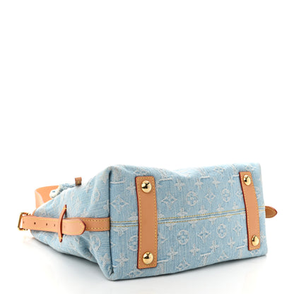 Louis Vuitton Monogram Denim CarryAll PM Sky Blue 5 of 11