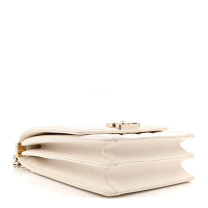 Chanel Caviar Quilted North South Boy Flap White 4 of 11