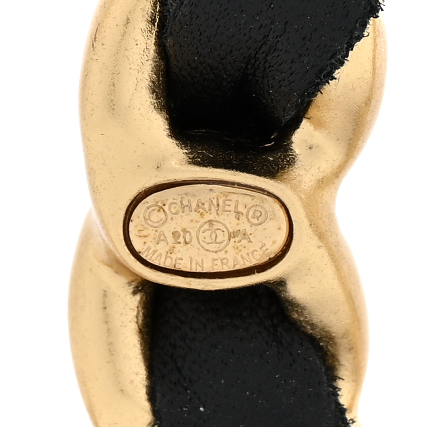 Chanel Lambskin Chain Camellia CC Brooch Black Gold 4 of 5