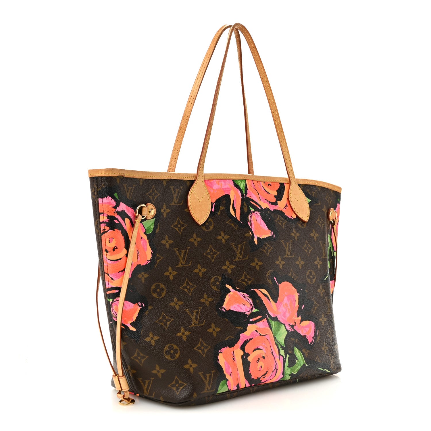 Louis Vuitton Monogram Roses Neverfull MM 3 of 14