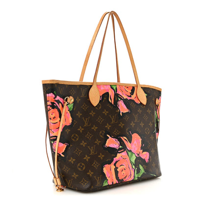 Louis Vuitton Monogram Roses Neverfull MM 3 of 14