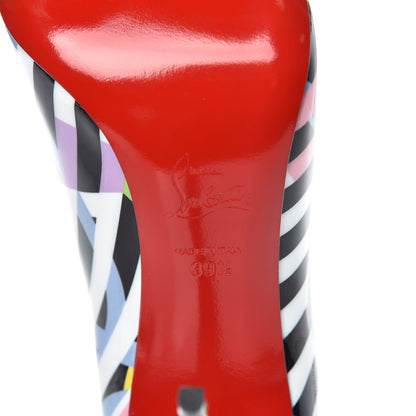 Christian Louboutin Patent Cinestripes Pigalle Follies 100 Pumps 39.5 Multi 7 of 8