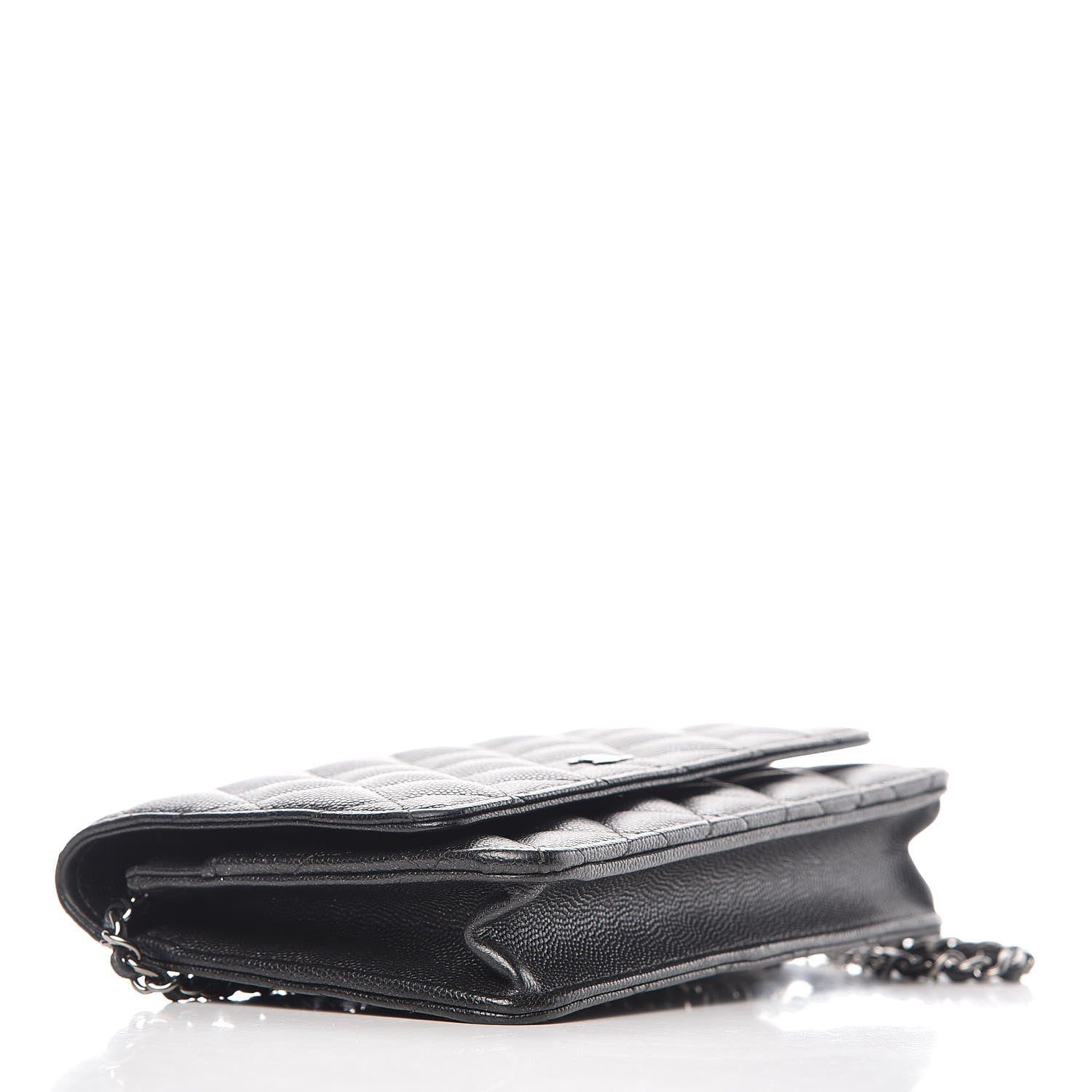 Chanel Iridescent Caviar Quilted Wallet On Chain WOC Black 5 of 11