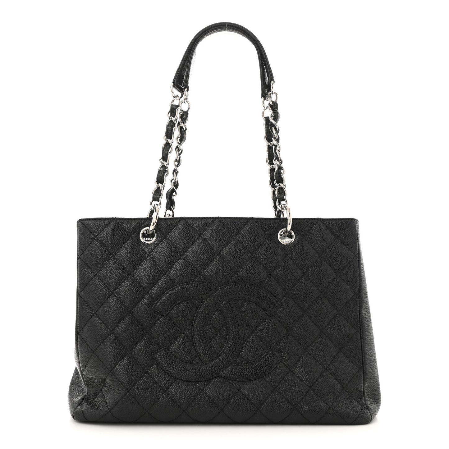 Caviar Quilted Grand Shopping Tote GST Black