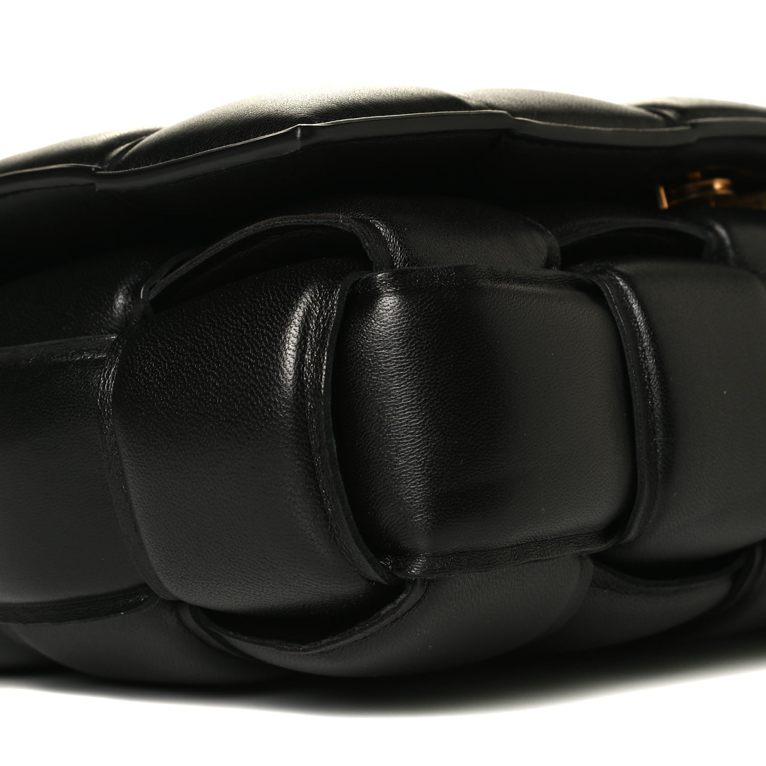 Bottega Veneta Lambskin Maxi Intreccio Padded Chain Cassette Crossbody Bag Black 10 of 12