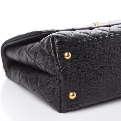 Chanel Caviar Quilted Small Coco Handle Flap Black 8 of 11