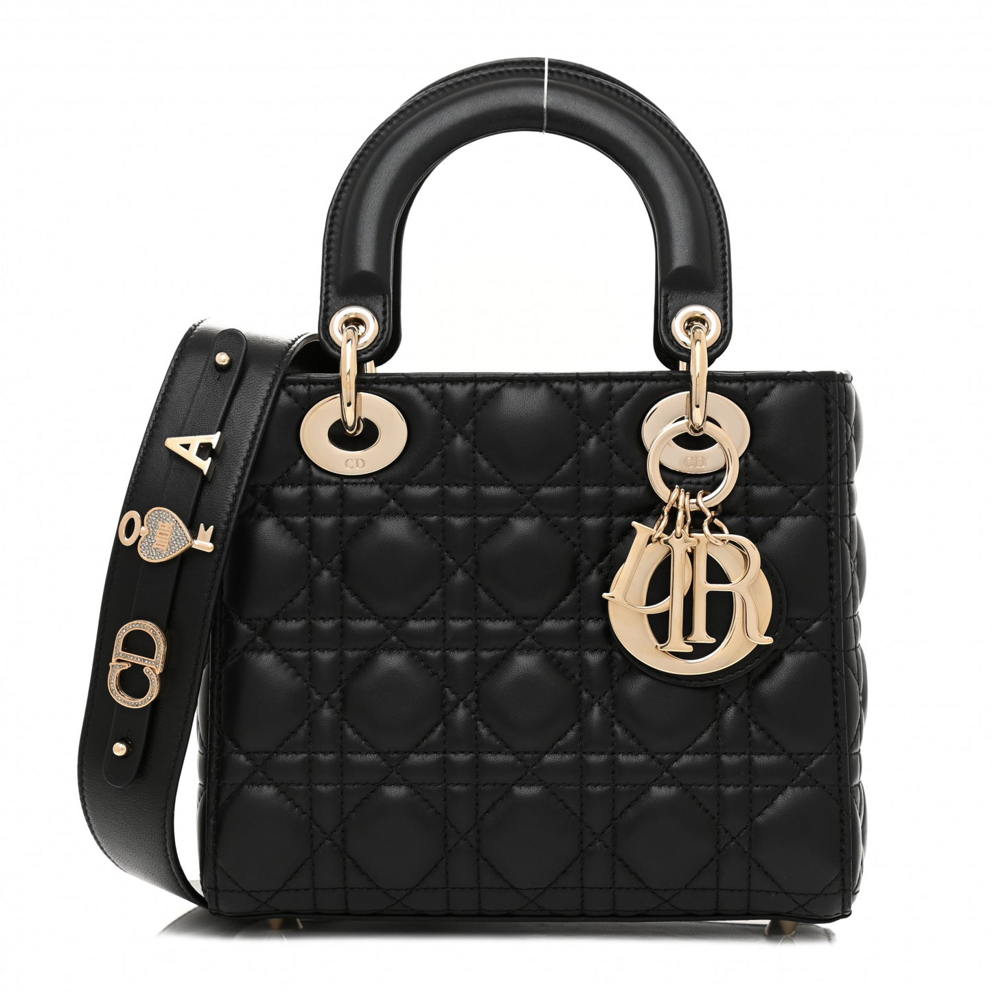 Lambskin Cannage Small My ABCDior Lady Dior Black