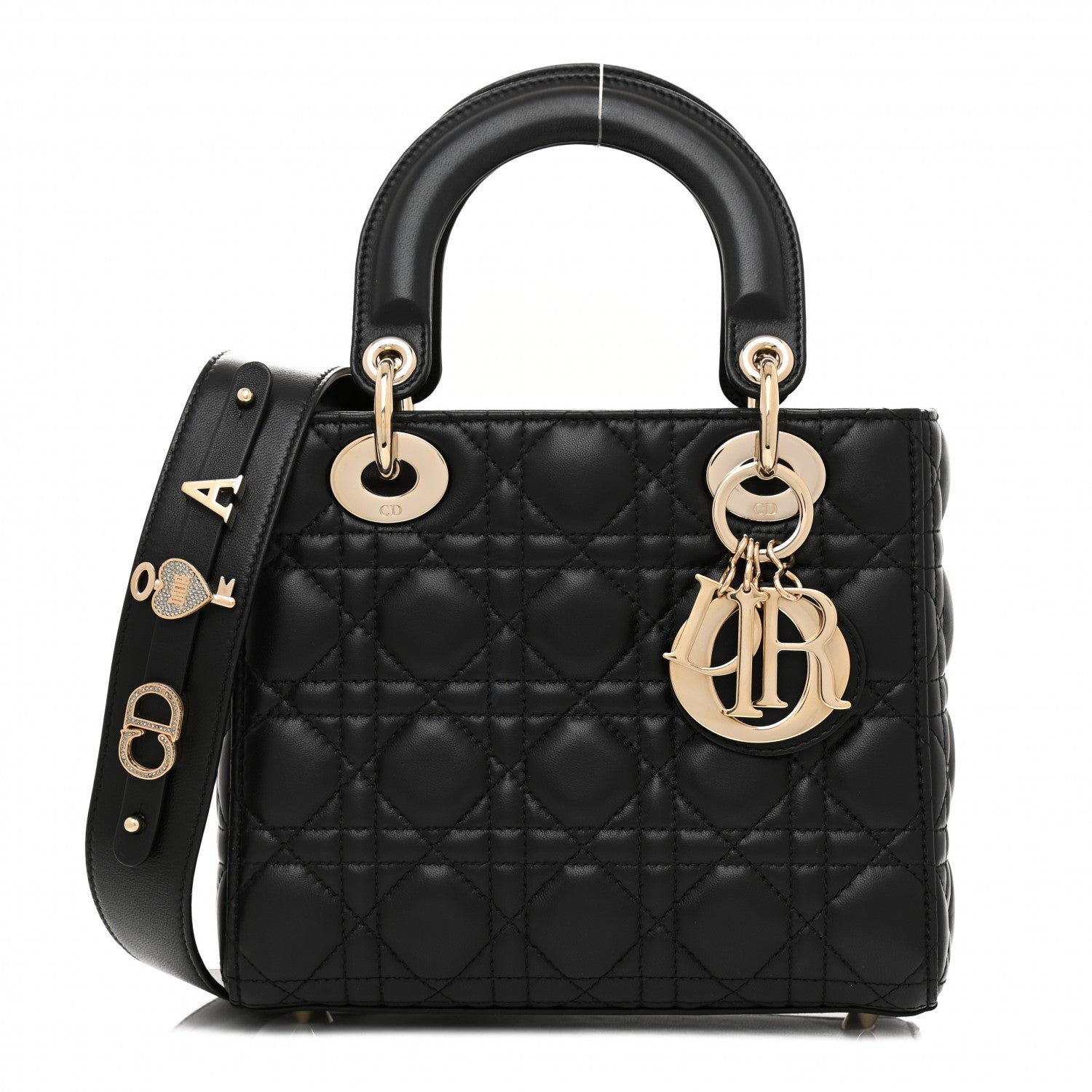 Christian Dior Lambskin Cannage Small My ABCDior Lady Dior Black 1 of 11
