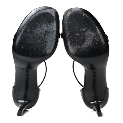 Saint Laurent Calfskin Jane 80 Ankle Strap Sandals 35.5 Black 7 of 11