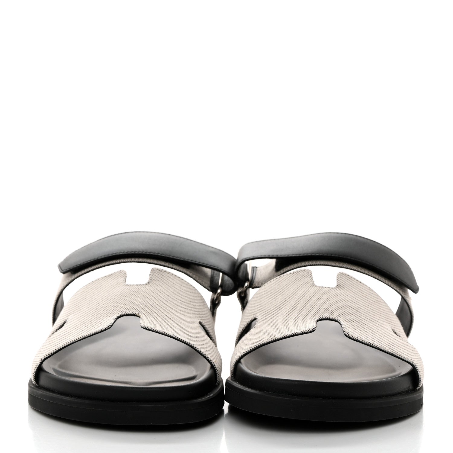 Hermes Toile De Coton Veau Lisse Mens Chypre Sandals 43 Prunoir 2 of 9