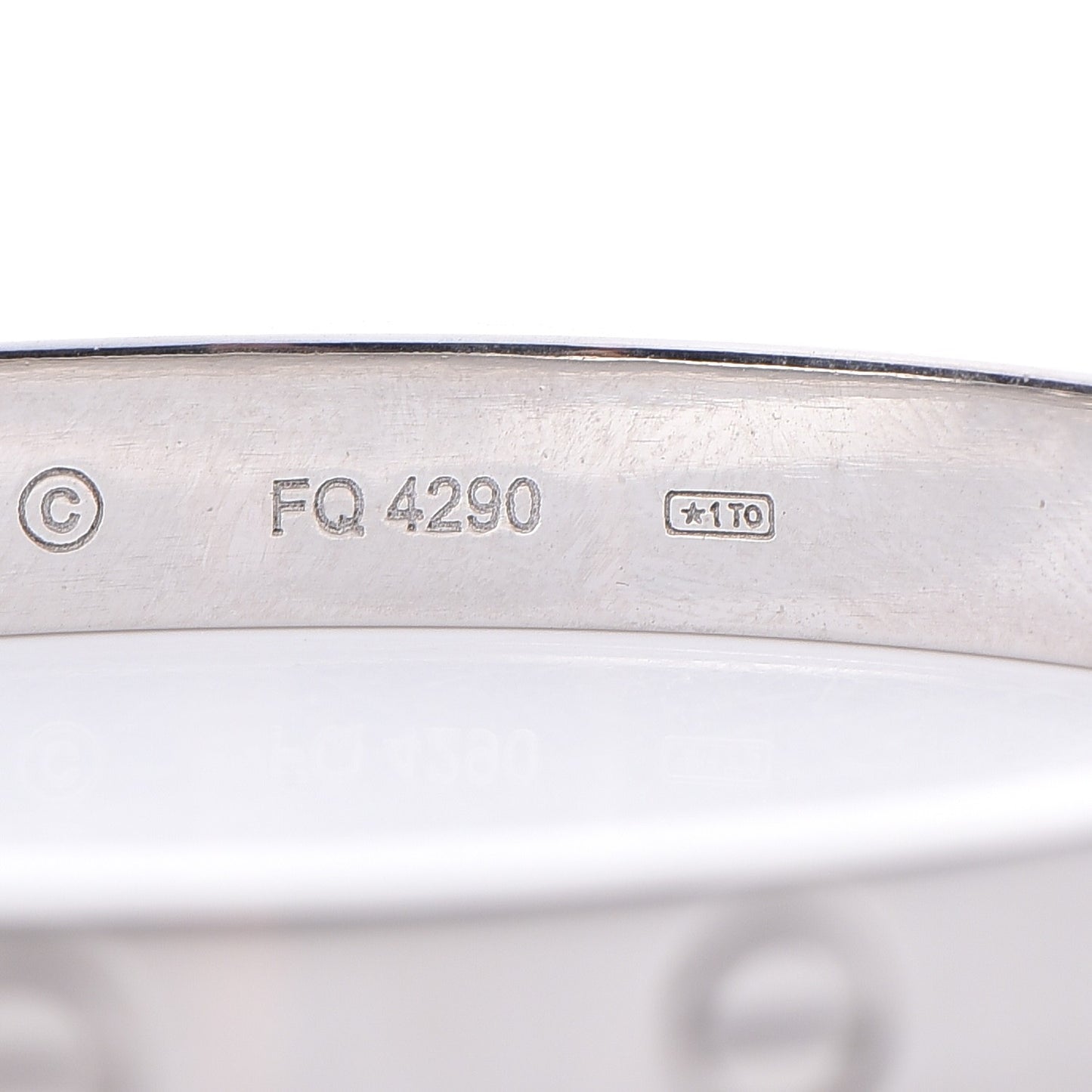 18K White Gold LOVE Bracelet 17