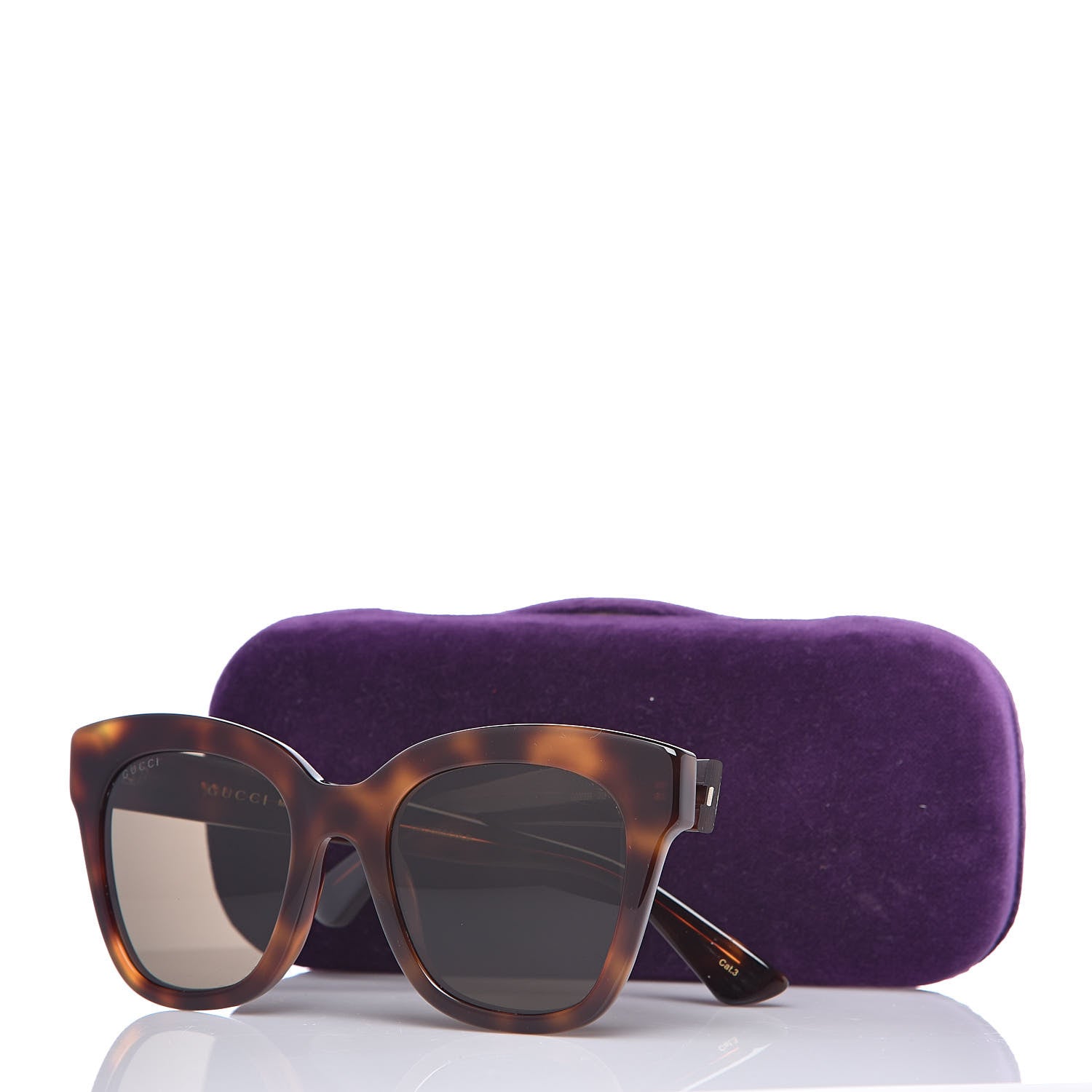 Gucci Acetate Square Frame Sunglasses GG0029S Tortoise 6 of 6