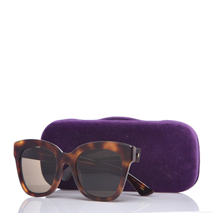 Gucci Acetate Square Frame Sunglasses GG0029S Tortoise 6 of 6