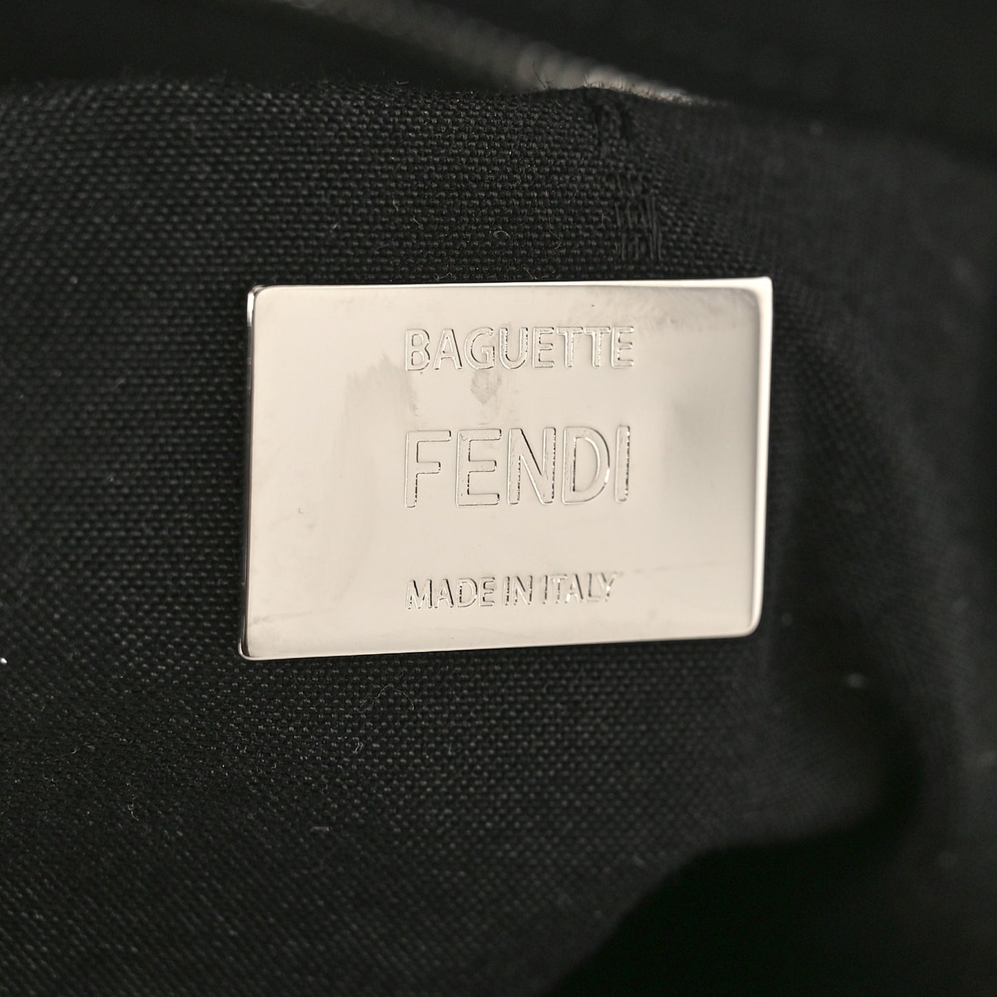 Fabric Jacquard F Paillettes Vitello Cover FF 1974 Embroidered Baguette Tobacco Moro Argento