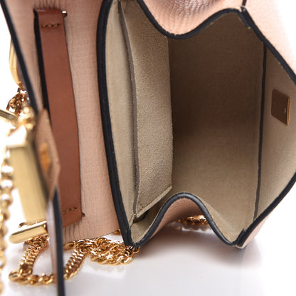Chloe Grained Calfskin Lambskin Nano Bi-Color Drew Shoulder Bag Powder Beige Caramel 5 of 9