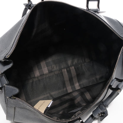 Burberry London Leather Boston Holdall 45 Mid Grey Melange 4 of 10