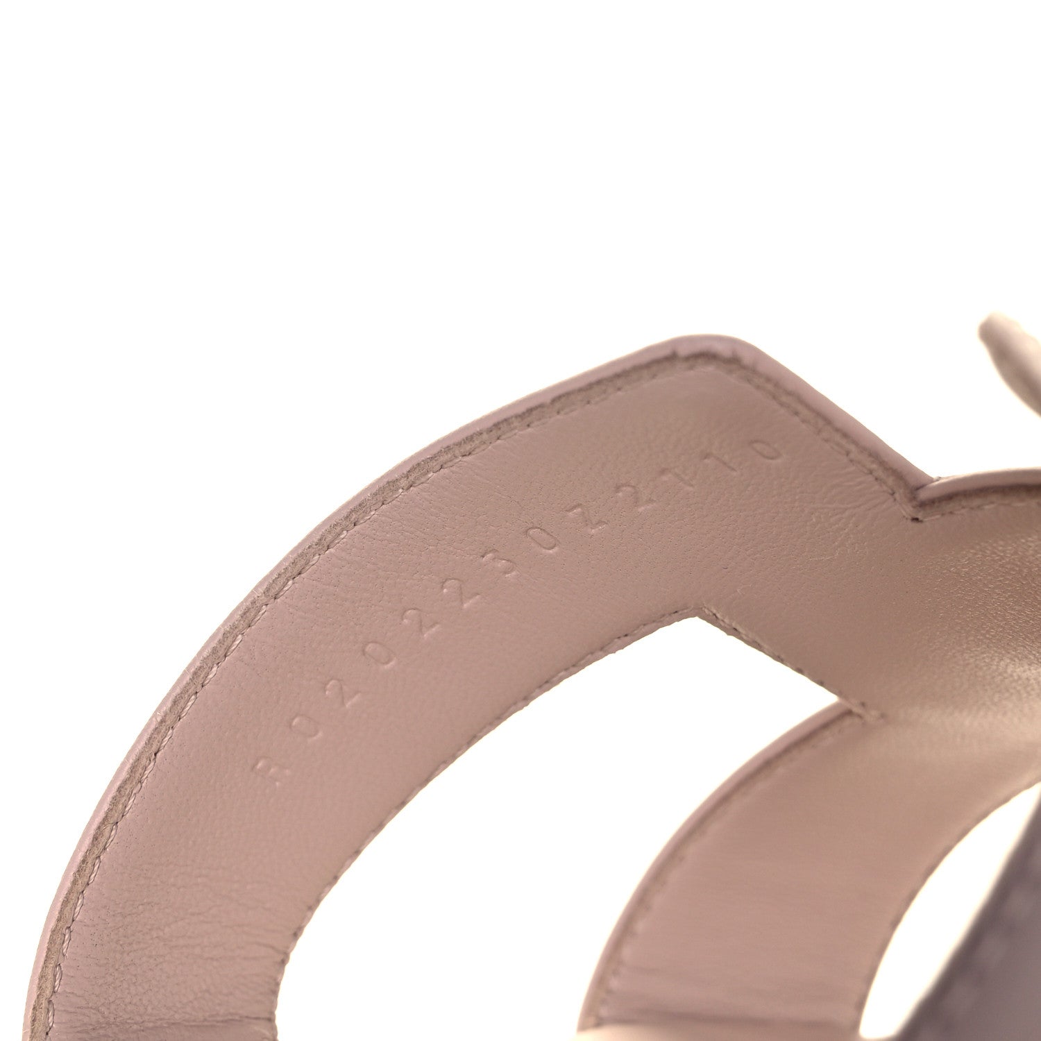 Hermes Box Calfskin Oran Sandals 41 Rose Pale 8 of 9