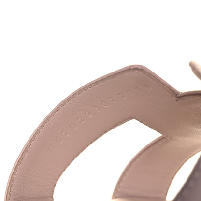 Hermes Box Calfskin Oran Sandals 41 Rose Pale 8 of 9