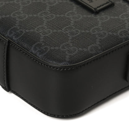 Gucci GG Supreme Monogram Appia Calfskin Web Messenger Bag Black 11 of 11
