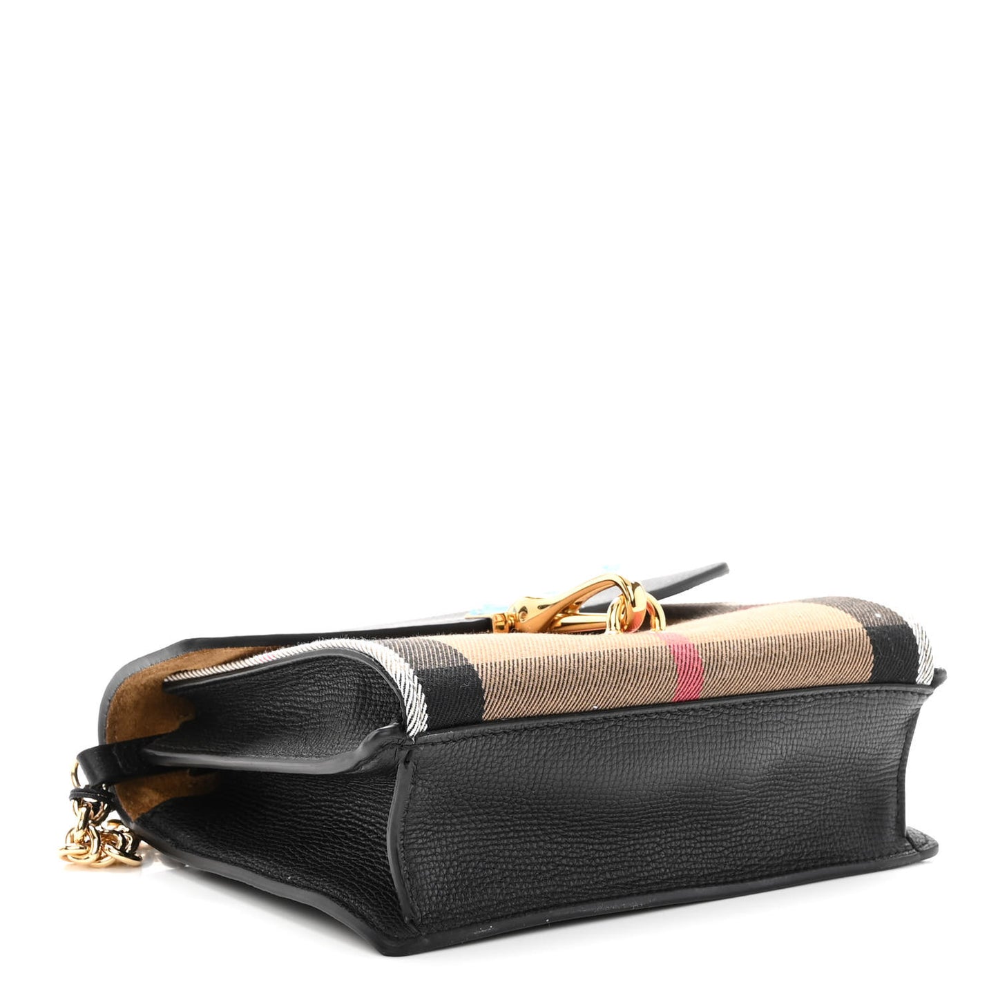 Derby Calfskin House Check Baby Macken Crossbody Bag Black