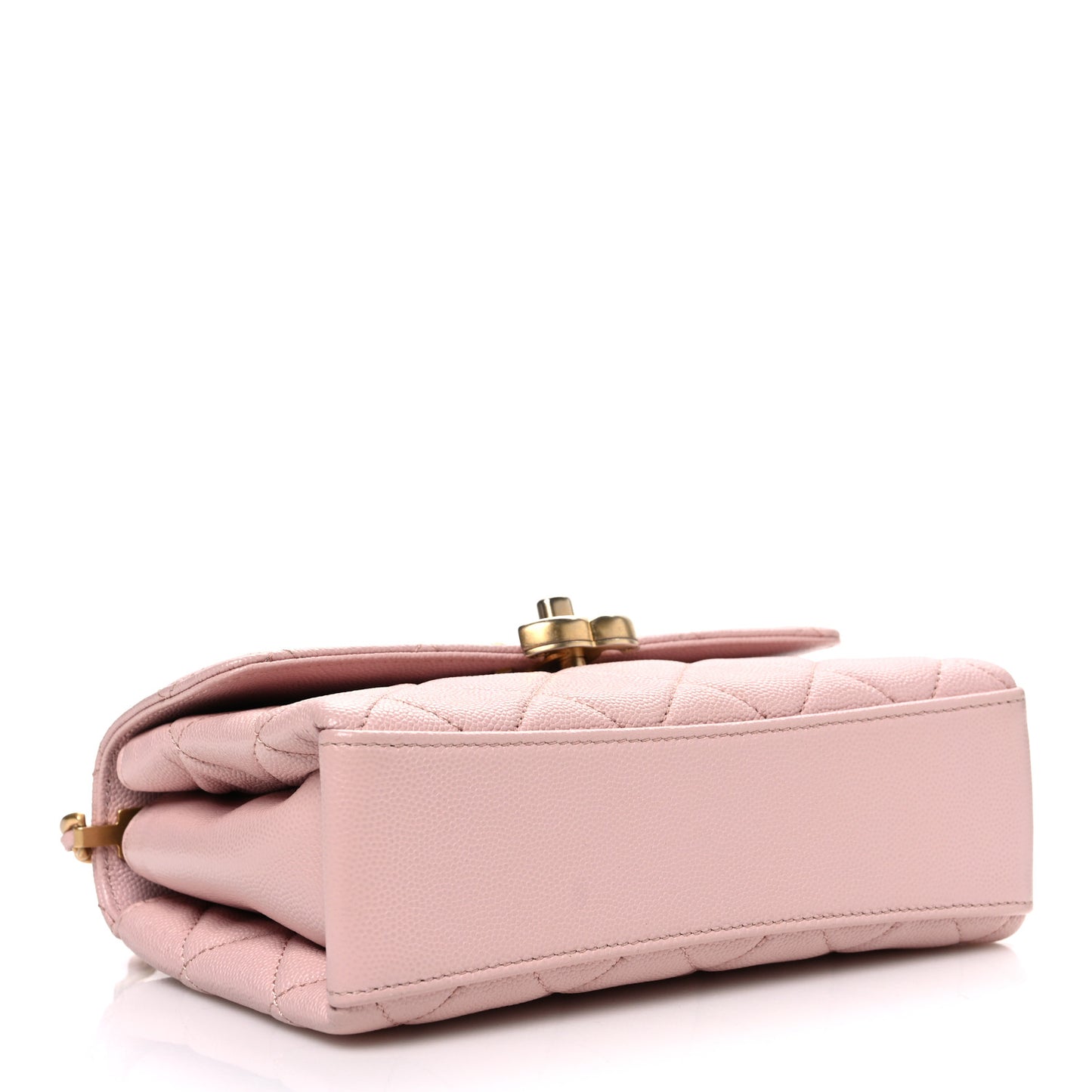 Caviar Quilted Small Carry Me Top Handle Flap Pink