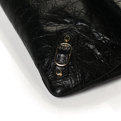 Balenciaga Agneau Classic Gold Hardware Mini Envelope Strap Clutch Black 11 of 12