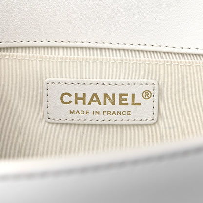 Chanel Calfskin Quilted Medium Boy Flap White 6 of 13