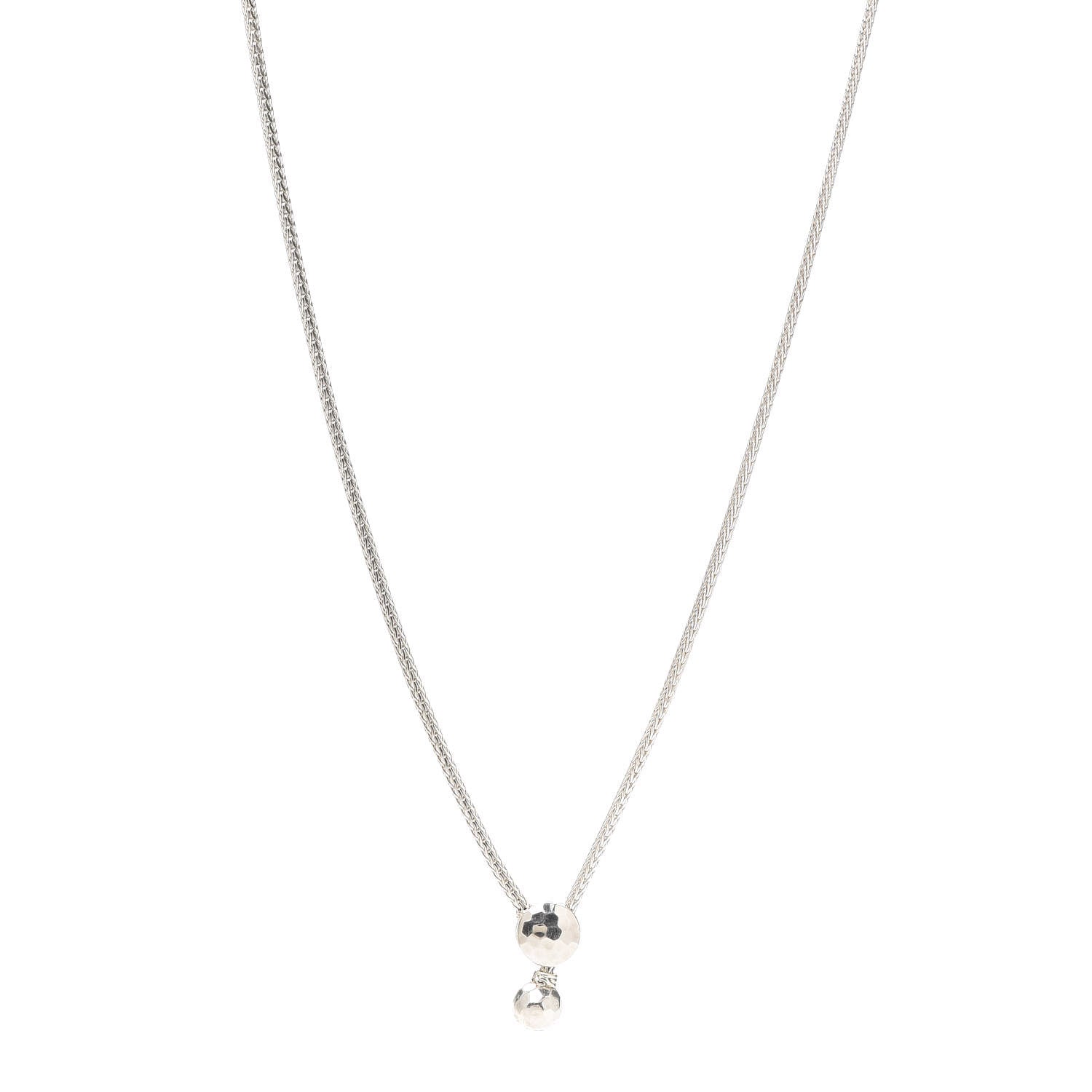 John Hardy Sterling Silver Classic Chain Hammered Y Necklace 1 of 4