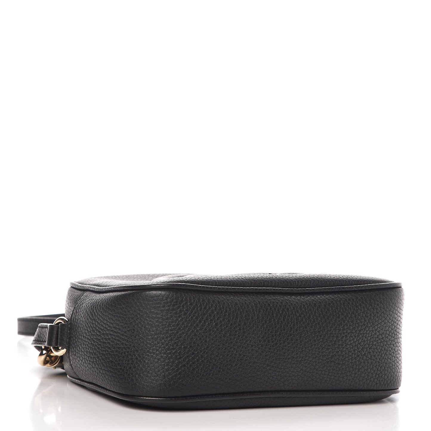Pebbled Calfskin Small Soho Disco Bag Black