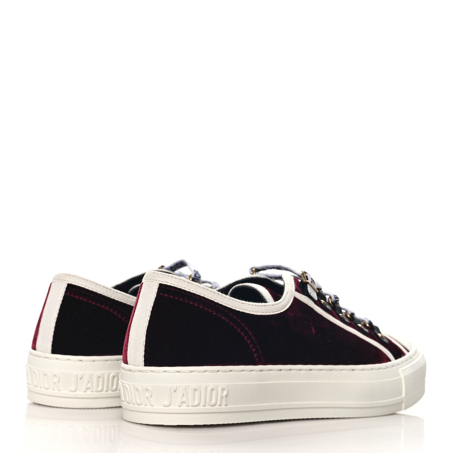 Christian Dior Velvet Walk 'N' Dior Low Top Sneakers 39 Deep Amaranth 5 of 9