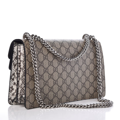 Gucci X MLB GG Supreme Monogram Python NY Yankees Patch Embroidered Small Dionysus Shoulder Bag 4 of 10