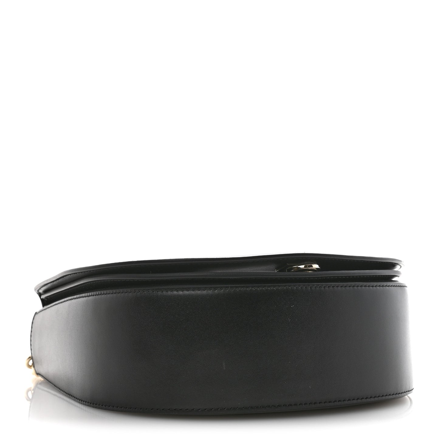 Calfskin Large Vela Flap Bag Black