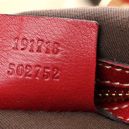 Gucci Monogram Snakeskin Large Unicef Indy Top Handle Hobo Red 7 of 12
