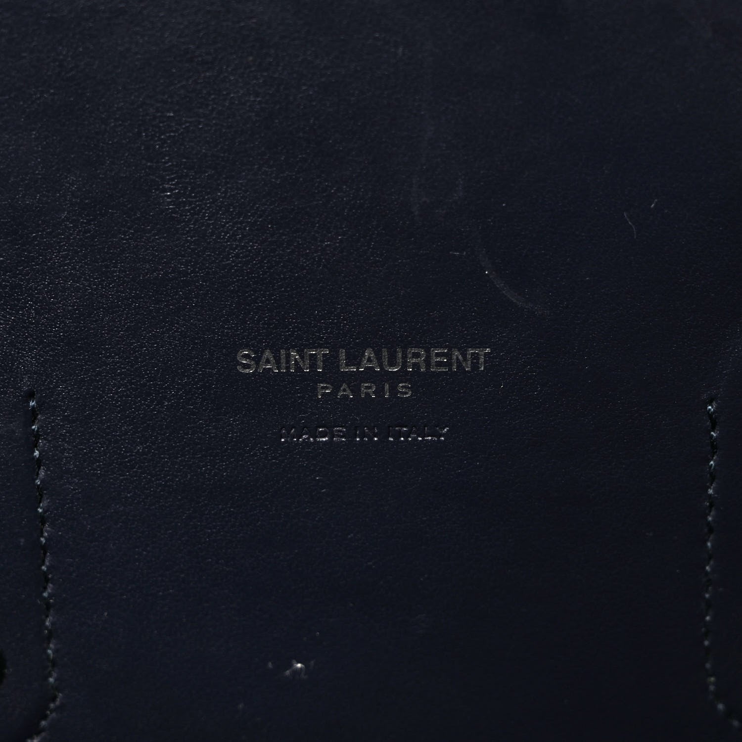 Saint Laurent Calfskin Crocodile Embossed Small Supple Sac de Jour Navy 6 of 8