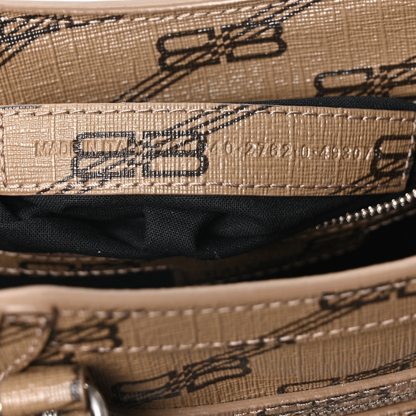 Coated Canvas BB Monogram Neo Cagole Handbag XS Beige Brown