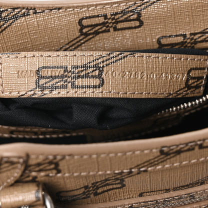 Balenciaga Coated Canvas BB Monogram Neo Cagole Handbag XS Beige Brown 8 of 11