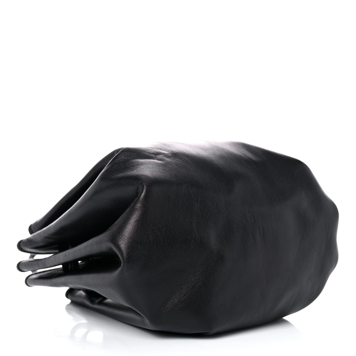 Calfskin Drawstring Bag Black