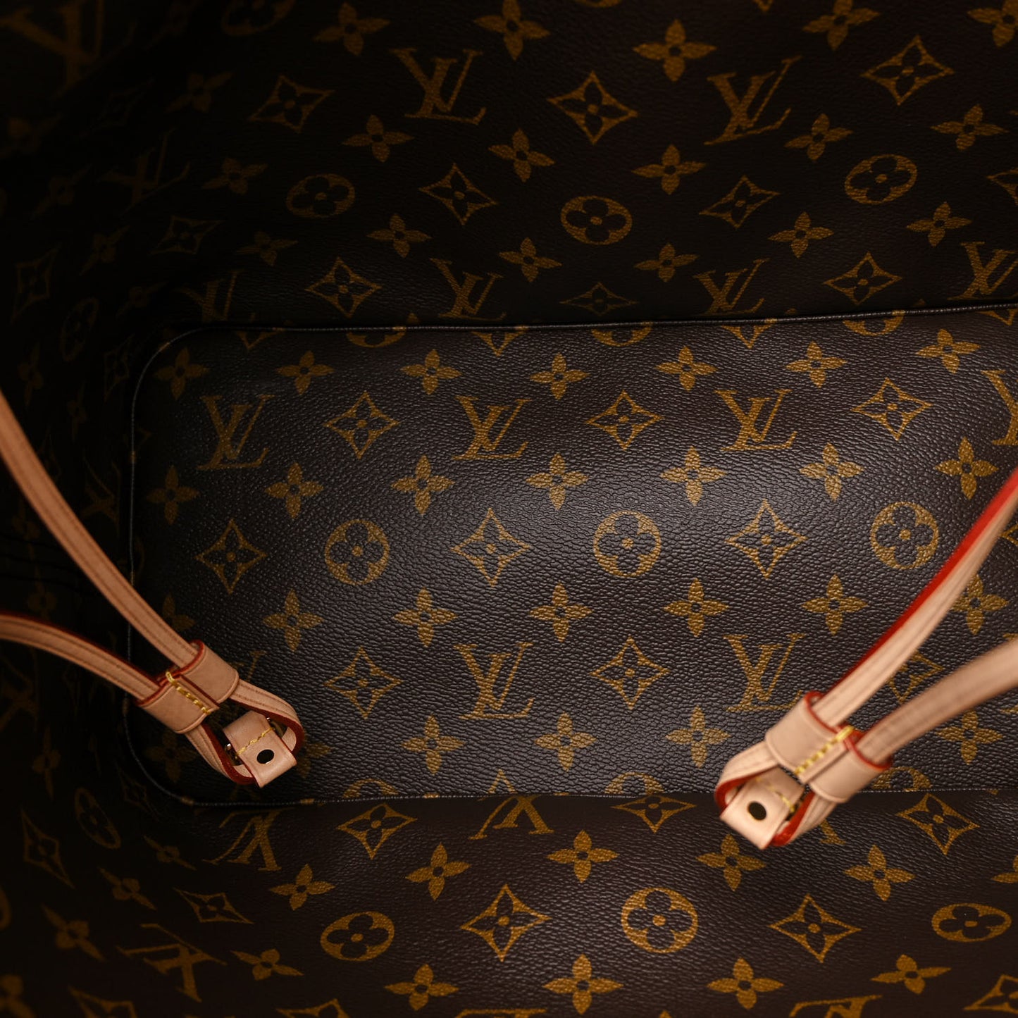 Monogram Inside Out Neverfull Bandouliere MM Rose Pondichery