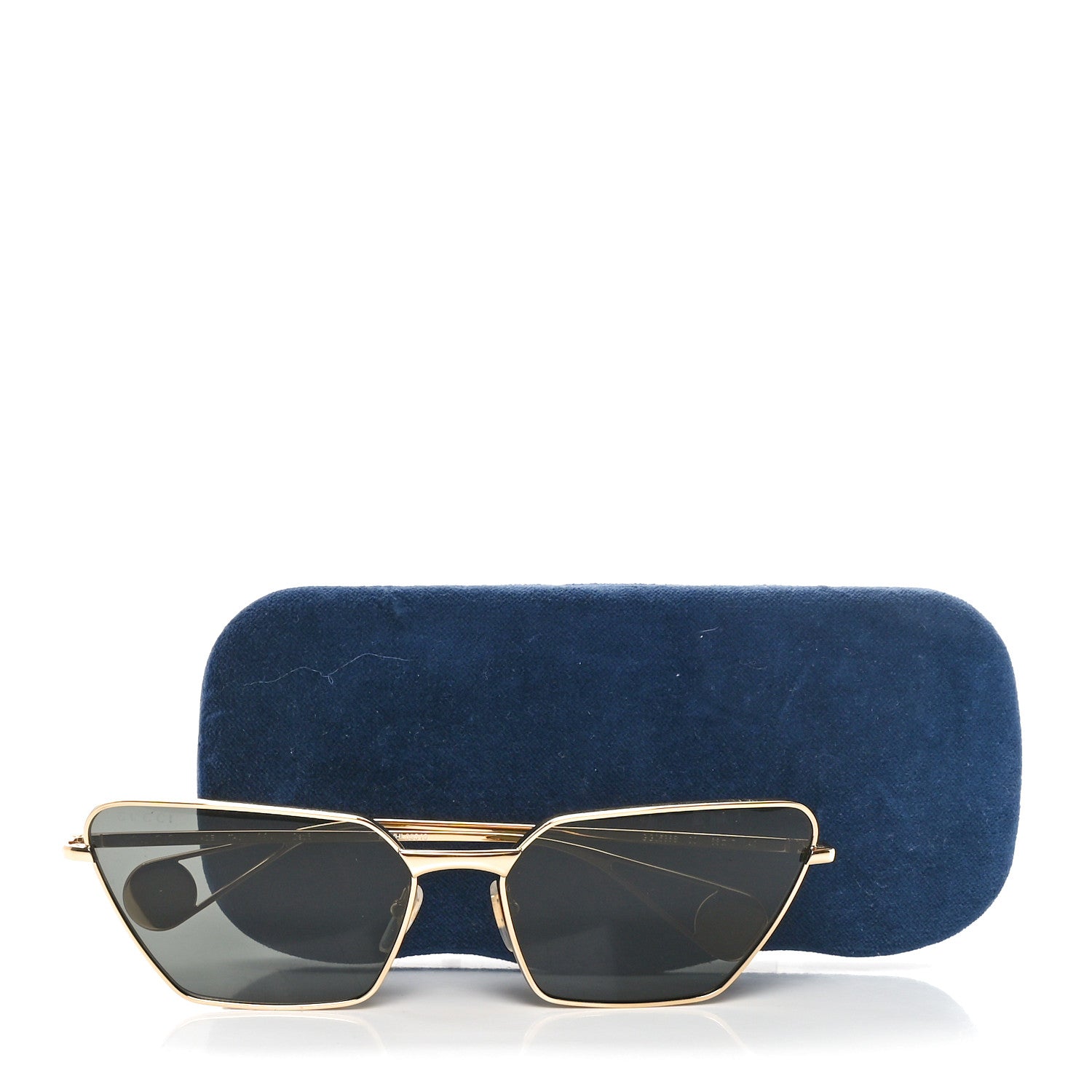 Gucci Rectangular Sunglasses GG0538S Gold Black 8 of 8