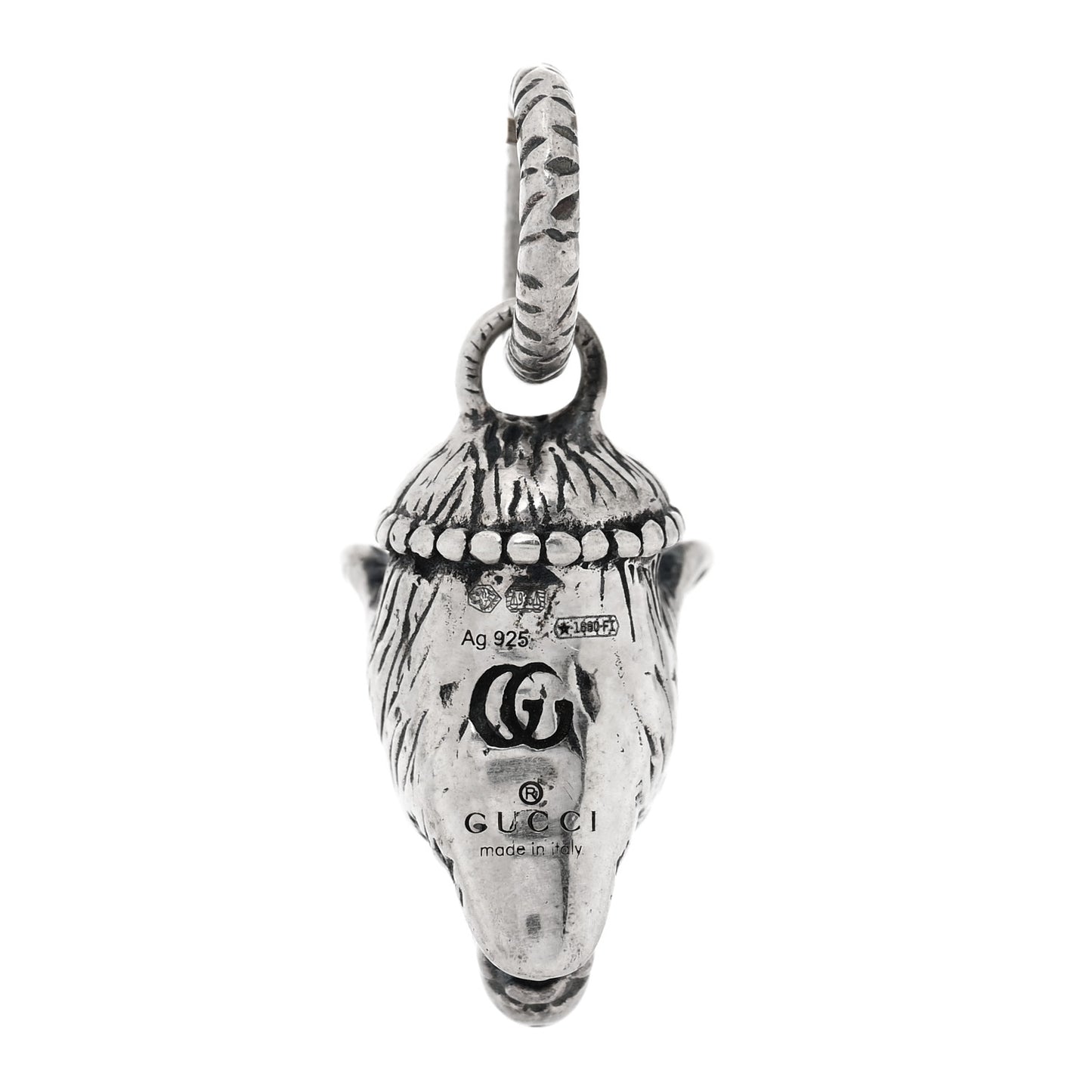 Sterling Silver Anger Forest Wolf Head Pendant