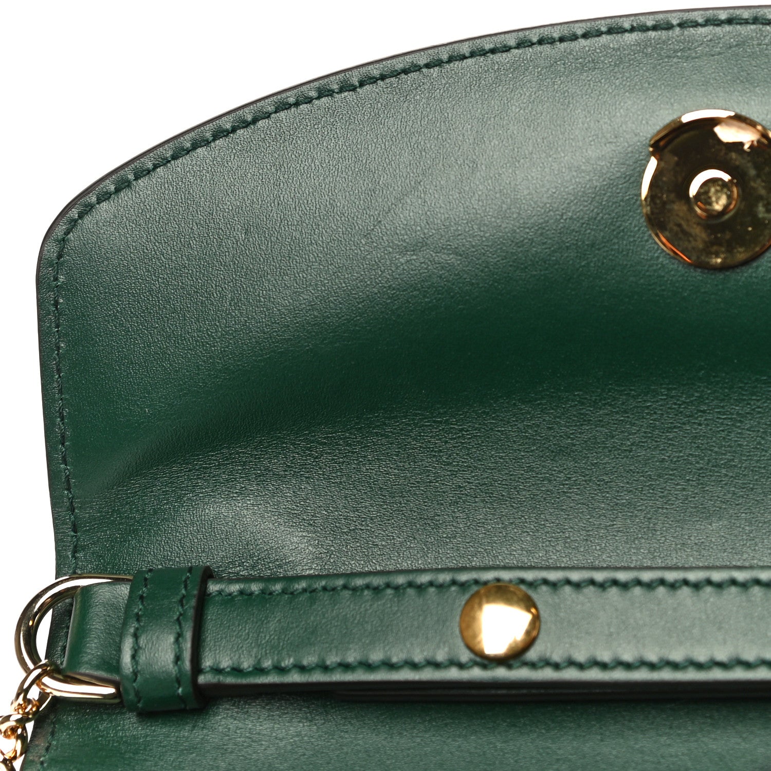 Gucci Smooth Calfskin Mini Zumi Shoulder Bag Vintage Green 13 of 16