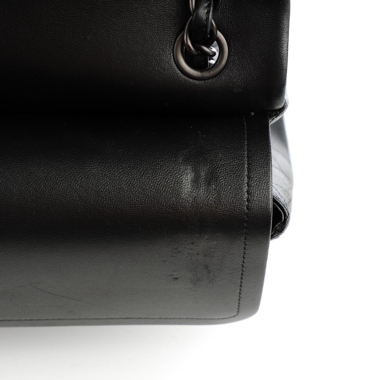 Lambskin Quilted Jumbo Double Flap So Black