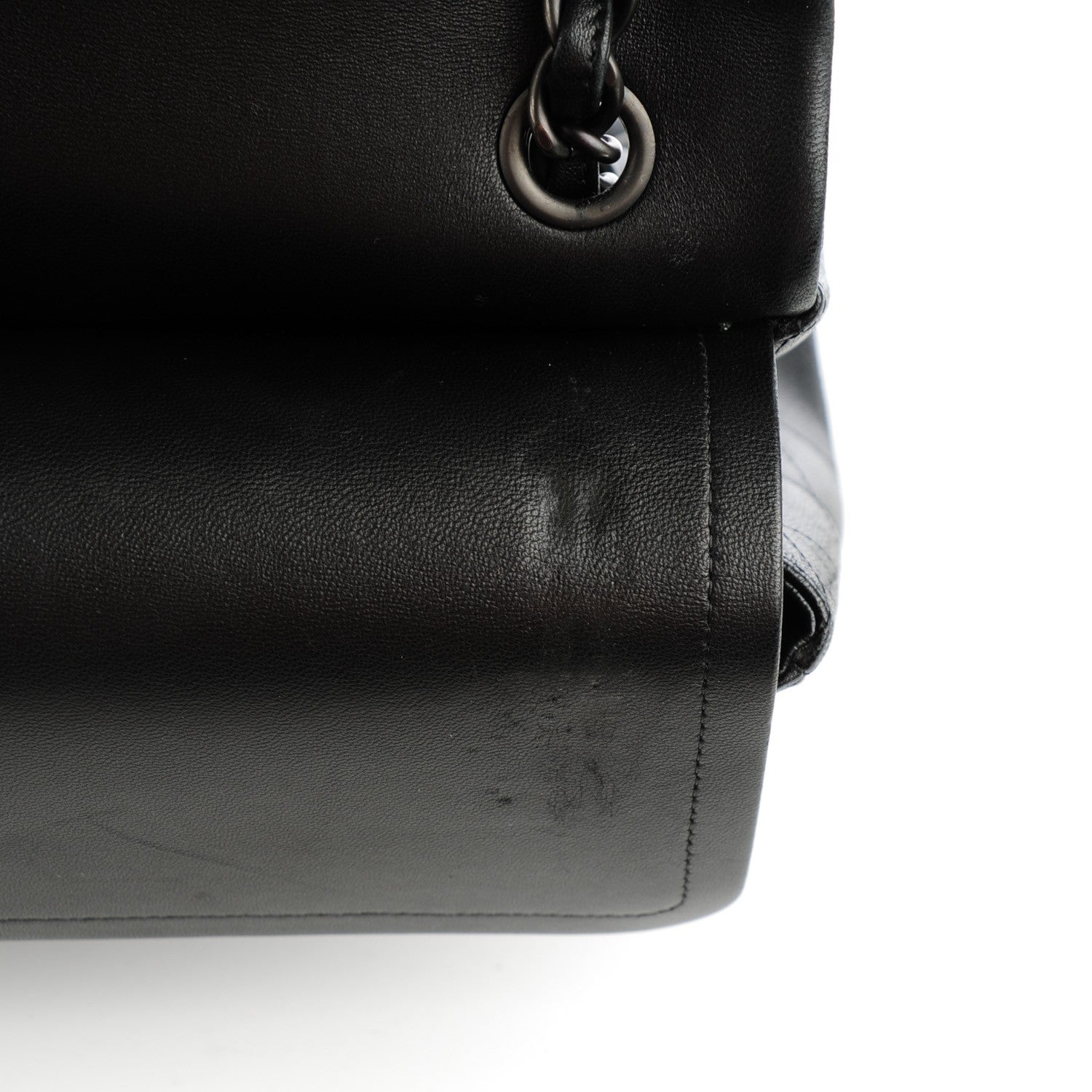 Chanel Lambskin Quilted Jumbo Double Flap So Black 3 of 12