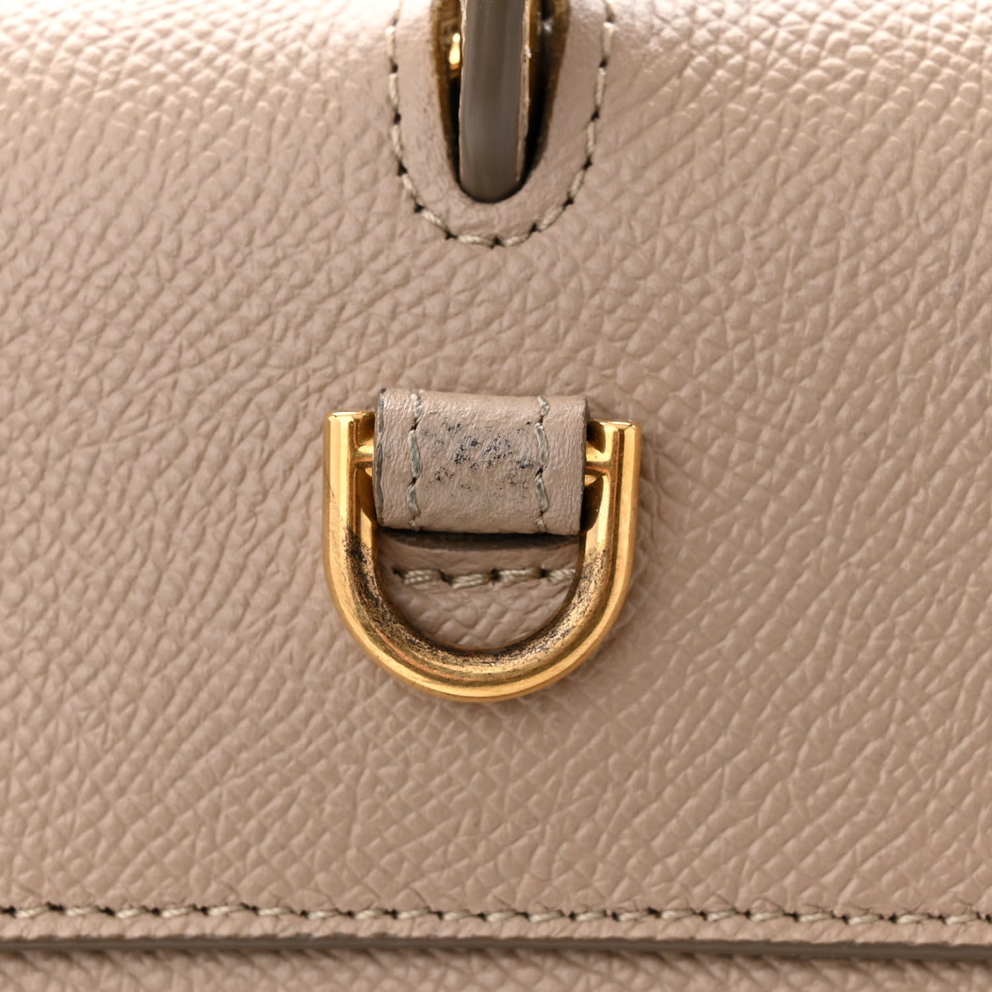 Grained Calfskin Micro Belt Bag Light Taupe
