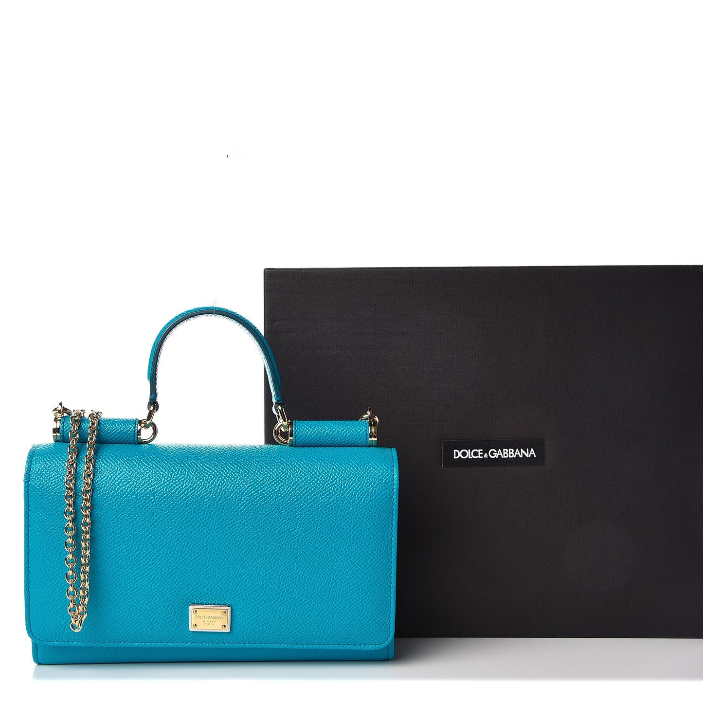 Dauphine Calfskin Miss Sicily Lipstick Crossbody Bag Azzurro